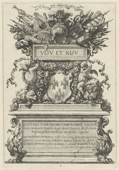 Frontispice door Michel Dorigny, after Simon Vouet