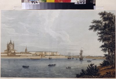 Het Smolny Klooster in Sint-Petersburg door Michel Francois Damam Demartrait
