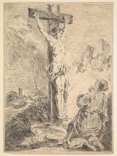 Maria Magdalena Biddend aan de Voet van het Kruis, 1720-83 door Michel Francois Dandre Bardon