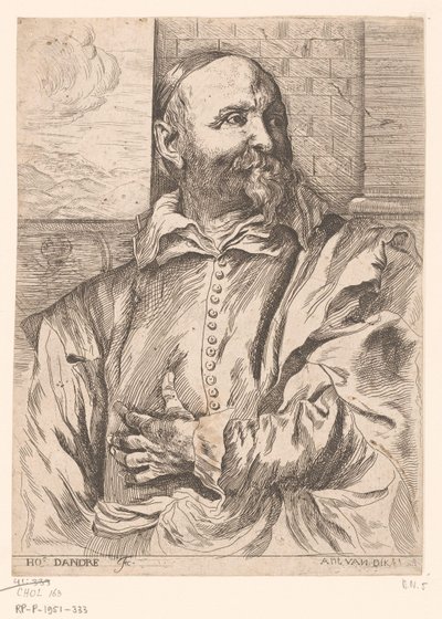 Portret van Jan (I) Snellinck door Michel Francois Dandre Bardon