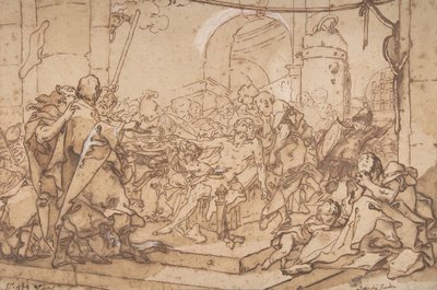 De dood van Socrates door Michel Francois Dandre Bardon