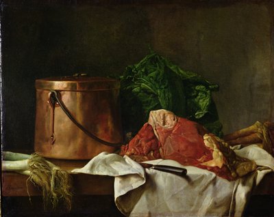Voorbereidingen voor een stoofpot door Michel Honore Bounieu