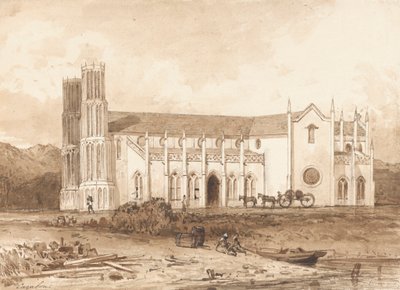 Katholieke kerk, Port of Spain door Michel Jean Cazabon