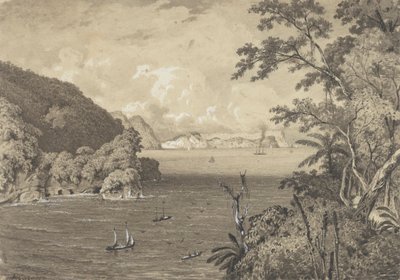 De Bocas vanaf het Oude Fort, Macqueripe door Michel Jean Cazabon