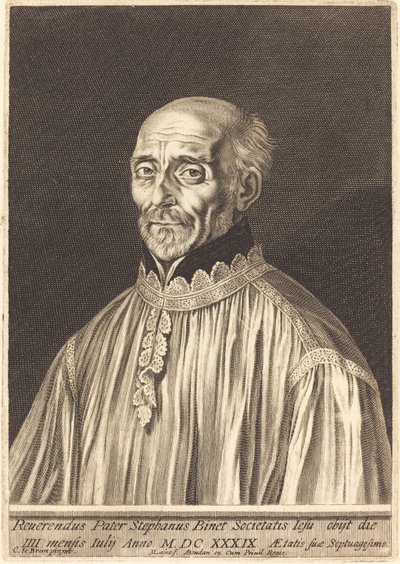 Etienne Binet door Michel Lasne after Charles Le Brun