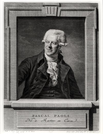Portret van Pascal Paoli, gegraveerd door Benoit Louis Henriquez, 1793 door Michel Martin Drolling