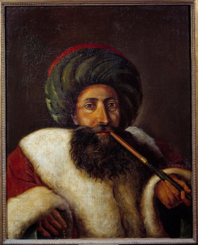 Portret van El Seyd Khalil Bekry (Elbekri), sjeik en lid van de Grote Divan van Caïro door Michel Rigo