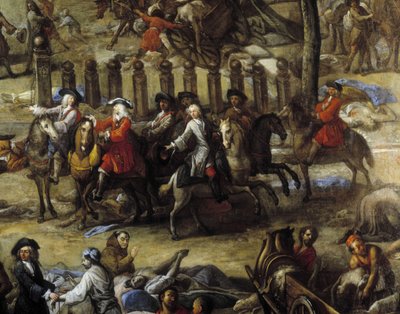 Uitzicht op de Cours (van Marseille) tijdens de pest van 1720 door Michel Serre