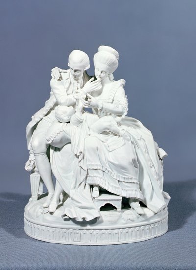 De gelukkige ouders, Meissen, c.1770 door Michel Victor Acier