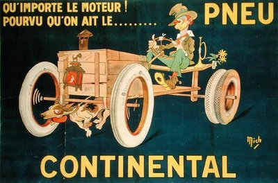 Advertentie voor Continental banden door Michel called Mich Liebeaux