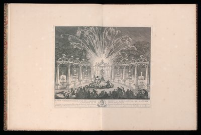 Ontwerp van de verlichting en het vuurwerk opgedragen aan Zijne Genade de Dauphin in Meudon, 3 september 1735 door Michel de Bonneval