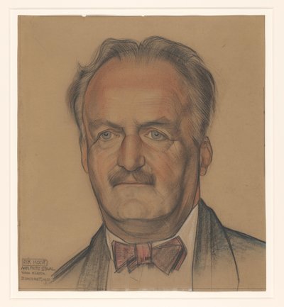 Portret van Richard Nicolaüs Roland Holst door Michel de Klerk