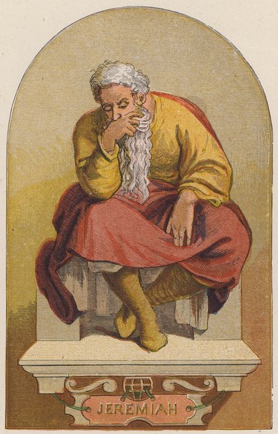 Jeremia door Michelangelo (after) Buonarroti