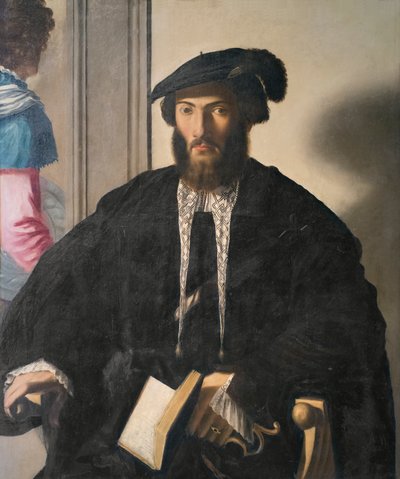 Portret van een heer, bekend als Giovan Battista Castaldi door Michelangelo Anselmi