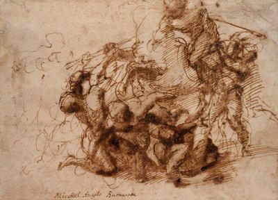 Een gevechtsscène door Michelangelo Buonarroti