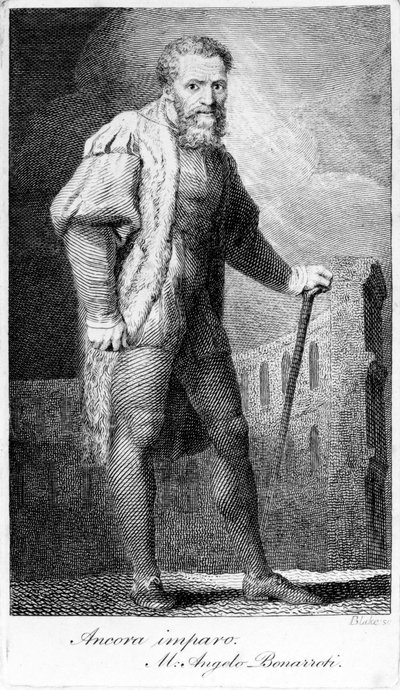 Ancora imparo, gegraveerd door William Blake, illustratie uit 