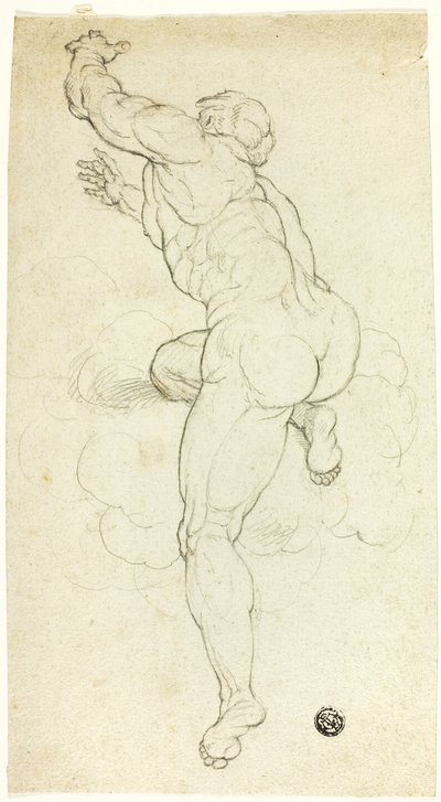 Stijgende Mannelijke Naakt door Michelangelo Buonarroti