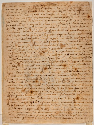 Autograaf aandenken door Michelangelo Buonarroti