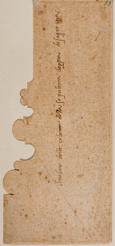 Basisprofiel van zuil voor de Nieuwe Sacristie door Michelangelo Buonarroti