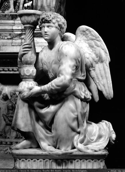 Kandelaar Engel van de Ark van St. Dominic door Michelangelo Buonarroti