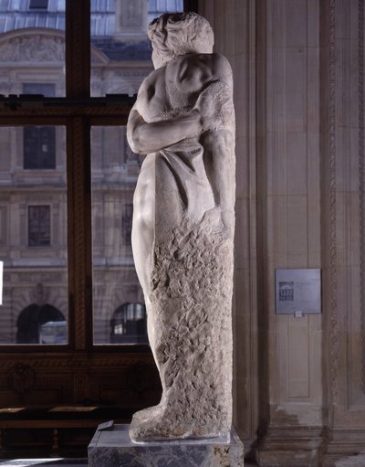 Gevangene, bekend als De Opstandige Slaaf door Michelangelo Buonarroti