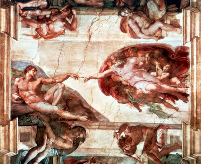 De schepping van Adam door Michelangelo Buonarroti