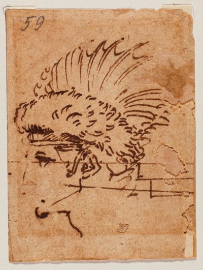 Gekamde kop door Michelangelo Buonarroti