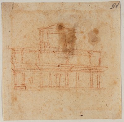 Ontwerp voor de gevel van San Lorenzo door Michelangelo Buonarroti