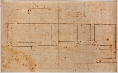 Plattegrond voor de gevel van San Lorenzo door Michelangelo Buonarroti