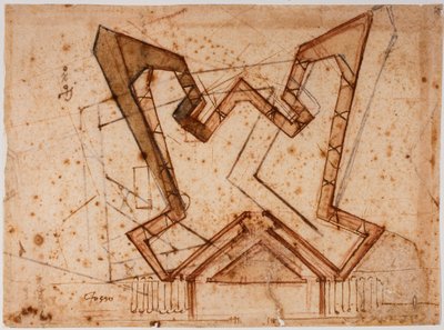 Vesting van de poort naar de weide door Michelangelo Buonarroti