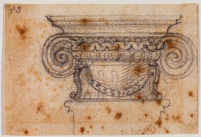 Ionisch kapiteelstudie door Michelangelo Buonarroti