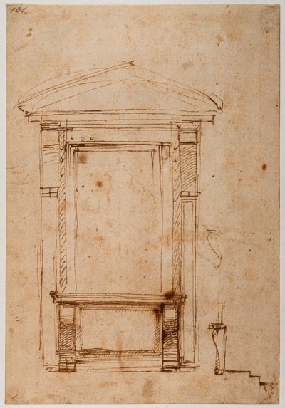 Knielend raam voor Medici-paleis, ca. 1517 door Michelangelo Buonarroti