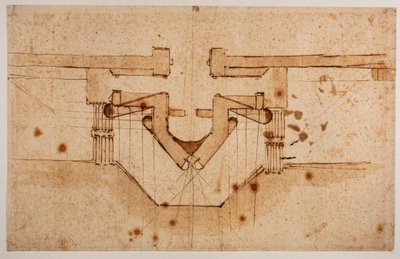 Progetto di fortificazione di una porta, XVI secolo door Michelangelo Buonarroti