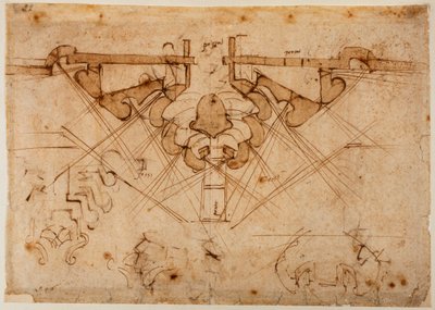 Project van wallen voor een poort door Michelangelo Buonarroti