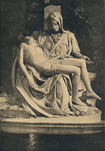 Rome - Basiliek van Sint-Pieter. Pieta door Michelangelo, 1910 door Michelangelo Buonarroti