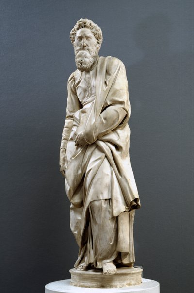 Sint Paulus, van het Piccolomini Altaar, 1501-4 (marmer) door Michelangelo Buonarroti
