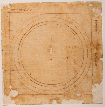 Schetsen voor de koepel van Santa Maria del Fiore door Michelangelo Buonarroti