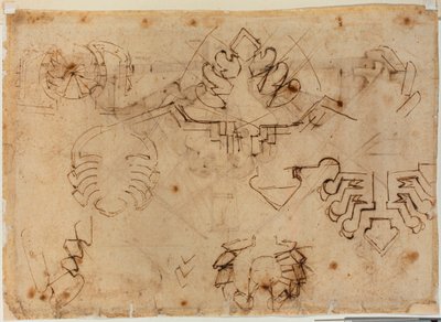 Studies voor fortificaties door Michelangelo Buonarroti