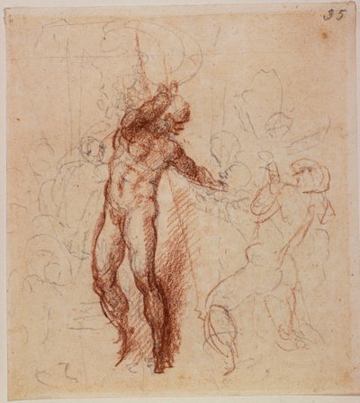 Studie voor een Christus in Limbo door Michelangelo Buonarroti