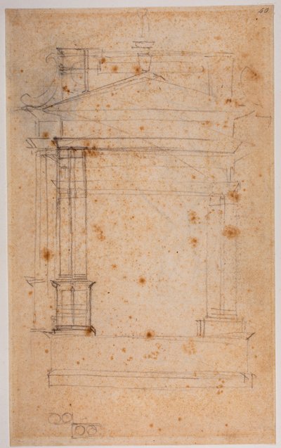 Studie voor een altaar of muurgraf door Michelangelo Buonarroti