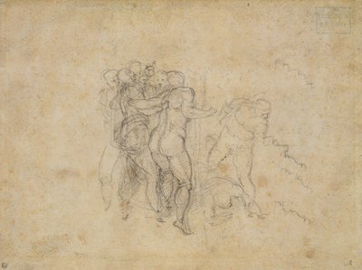 Studie voor het Laatste Oordeel door Michelangelo Buonarroti