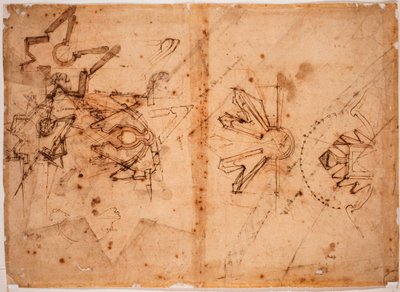 Studie voor het bolwerk van de Poort naar de All Saints Meadow door Michelangelo Buonarroti
