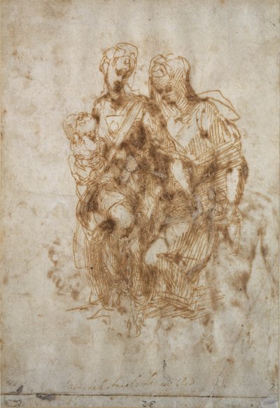 Studie van St. Anne, naar Leonardo Da Vinci