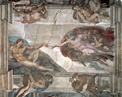 De Schepping van Adam uit de Sixtijnse Kapel door Michelangelo Buonarroti