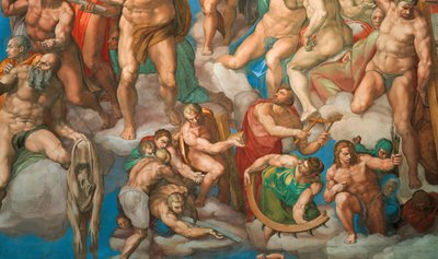 Het Laatste Oordeel (fresco van de Sixtijnse Kapel) door Michelangelo Buonarroti