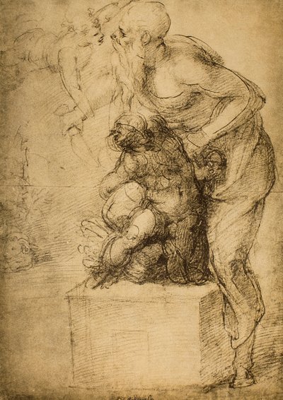 Het offer van Isaac door Michelangelo Buonarroti