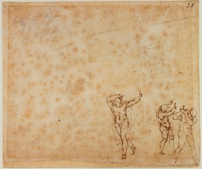 Drie Naakten door Michelangelo Buonarroti