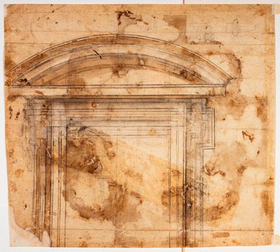Raamschetsen voor San Giovanni dei Fiorentini door Michelangelo Buonarroti