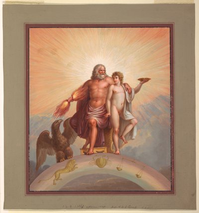 Zeus en Ganymedes door Michelangelo Maestri