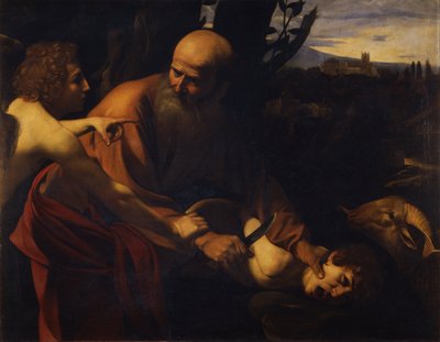 Abraham offert Isaak, 1603-1604 door Michelangelo Merisi Caravaggio